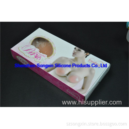 Wholesale - Silicone Adhesive Stick On Gel Push Up Strapless Backless Invisible Bra New Nude Bra 